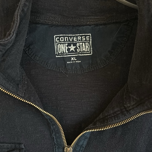 Men’s Converse Cotton Navy Long Sleeve - Picture 2 of 6